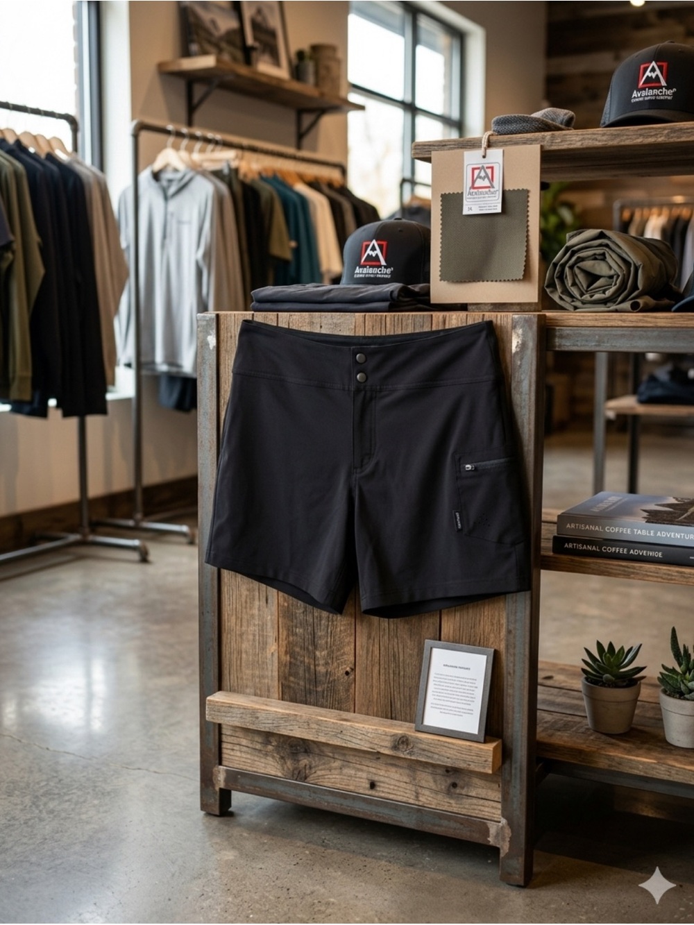 Avalanche Black Performance Shorts with Zip Pocket - Size XL